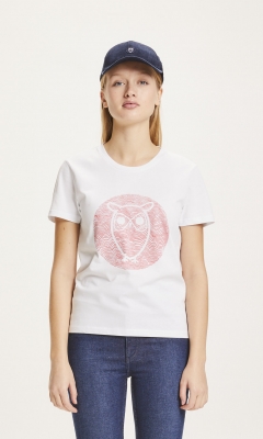 Rosa Owl Line Printed Tee - vegan